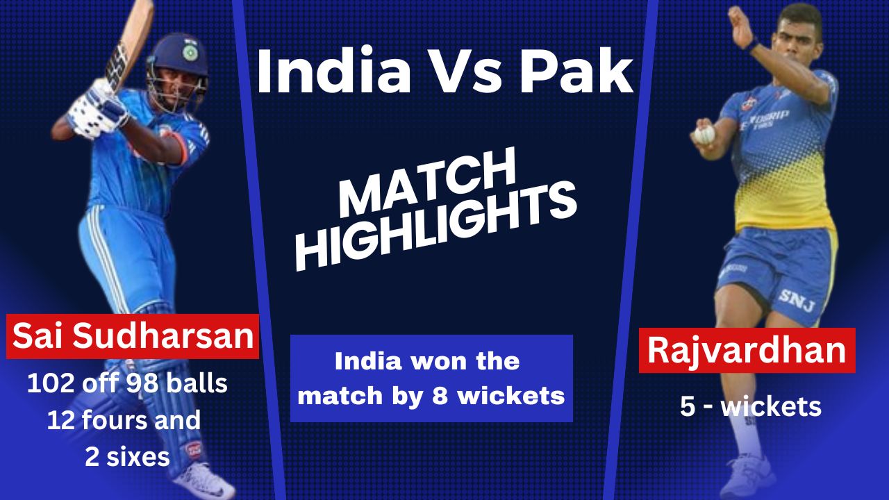 India A vs Pakistan A: Sai Sudharsan’s Century and Hangargekar’s Five-For Help India A Win Big